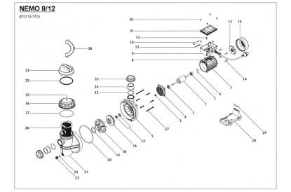 Pièces détachée Nemo 12 - 0,6 CV - 14,5 m3/h
